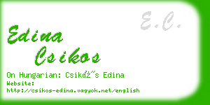 edina csikos business card